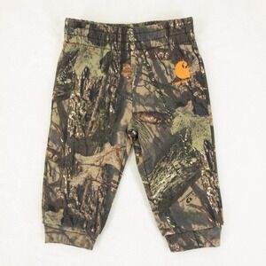 Carhartt Sweatpants Baby Boy 6M Brown Mossy Oak Camo Fleece Lined Joggers